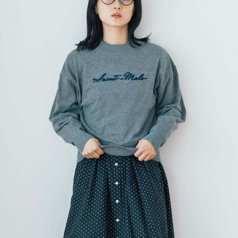 PONT DE CHALONS saint-malo刺繍ニットプルオーバー / GY15